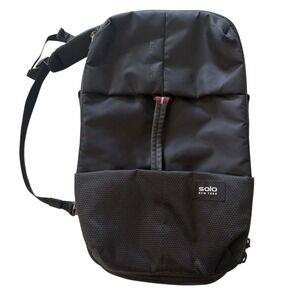 Solo New York Backpack Unisex Large Black Excellent Tech Commuter Bag‎